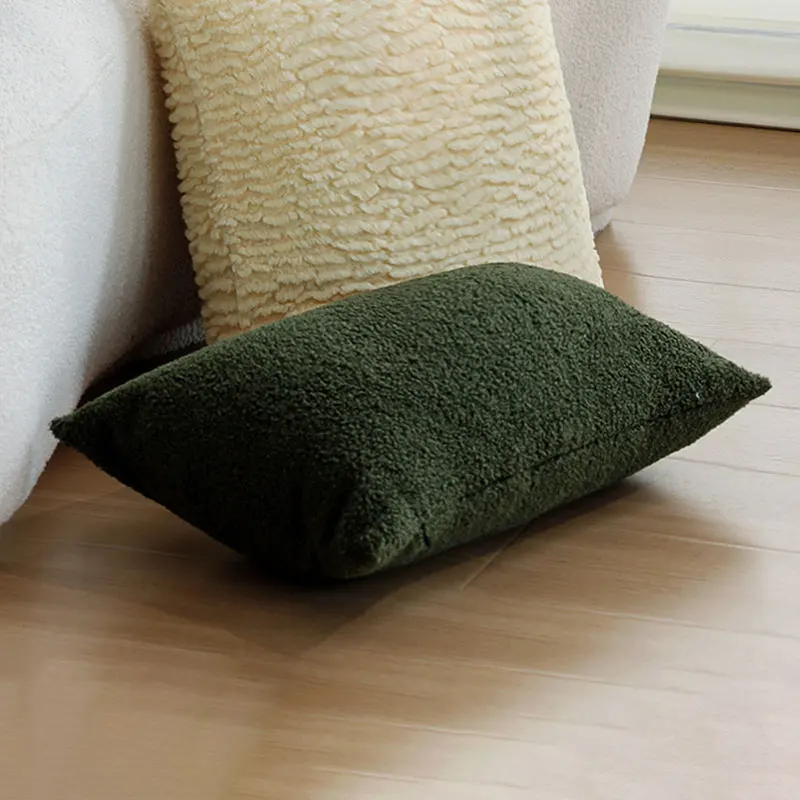 

30x50 Ultra Soft Teddy Faux Fur Cushion Cover for Living Room Sofa Throw Pillow Cover White Plush Pillowcase Nordic Style Home
