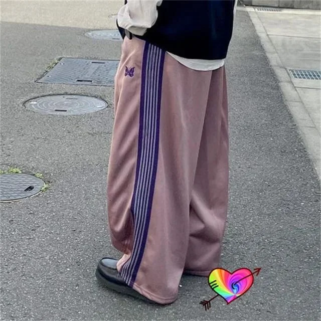 2026 New Style Butterfly Fashion Side Stripe Track Pants Quick Drying Loose Y2K Streetwear Casual Breathable Long Trousers Kids