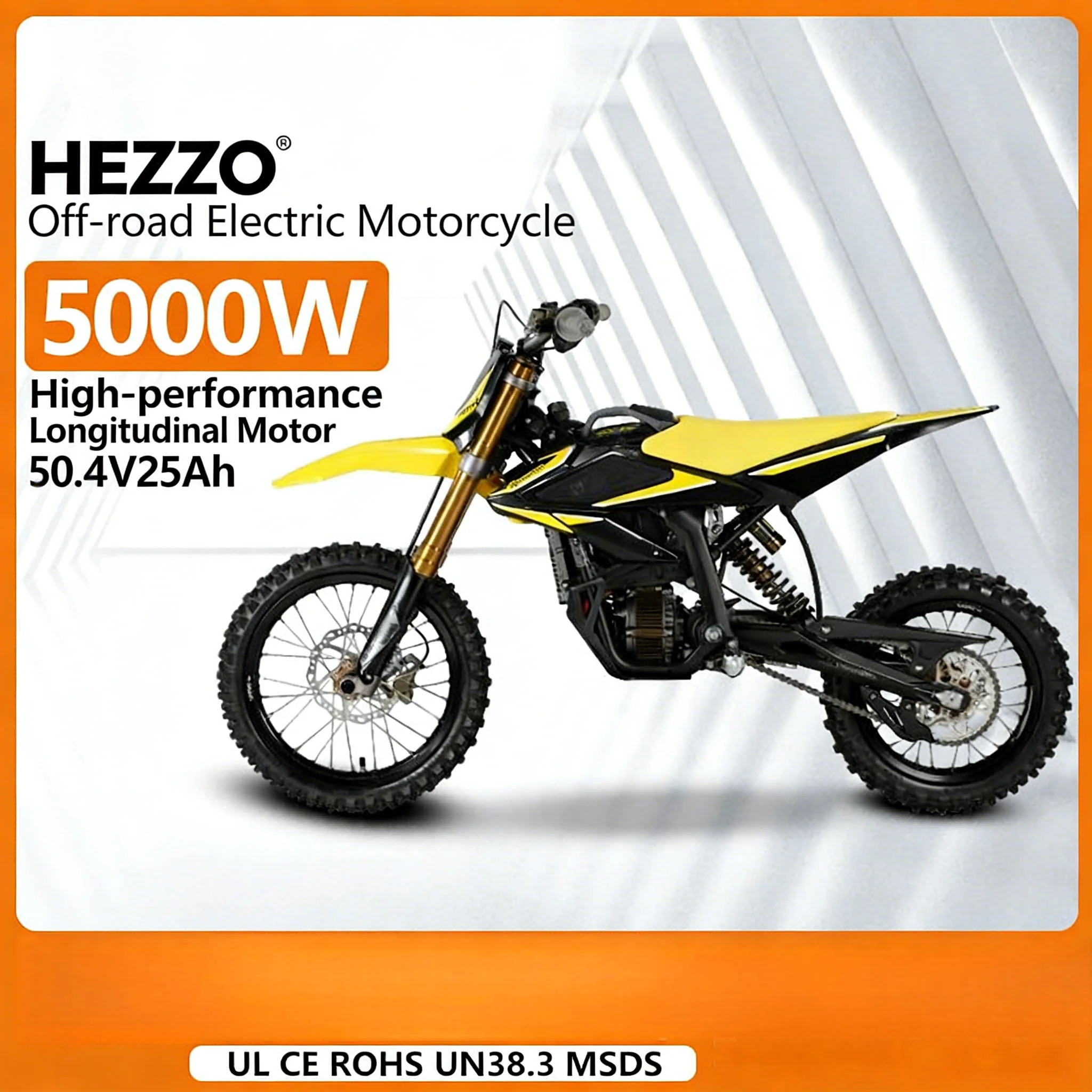 Hyper Bee 5000W Electric Dirt Bike Aluminum Frame Hydraulic Brakes Off-Road
