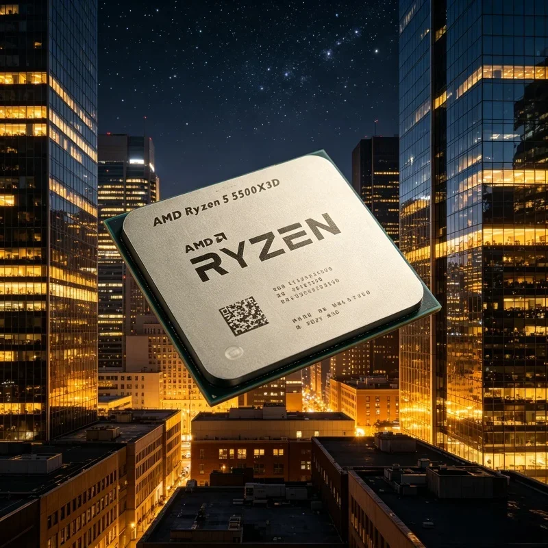 CPU AMD Ryzen5 5500X3D 6C12T 3GHz 96M Cache, AM4 DDR4 Premium, Sin Enfriador, Superventas