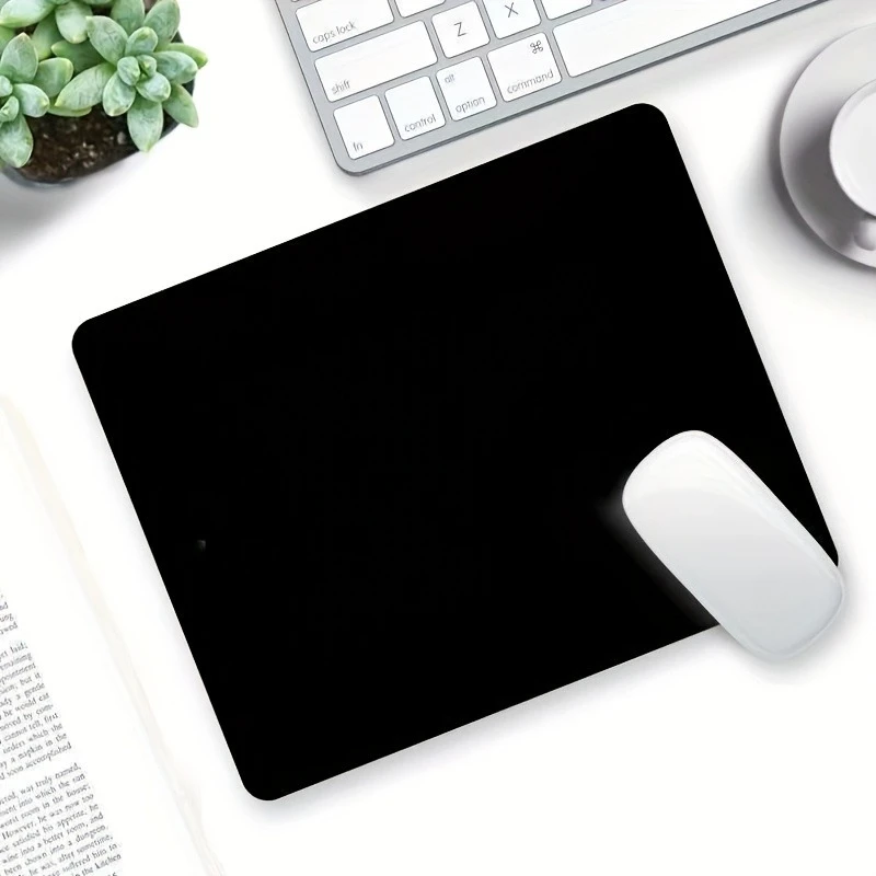 Solid Color Simple Design Small Square Mouse Pad Anti-Slip Rubber Base Portable Office DeskPad Computer Notebook PC Accessories