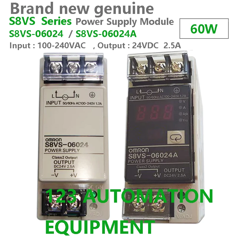Authentic New Omron S8VS-06024 S8VS-06024A Power Supply Module 60W 24V