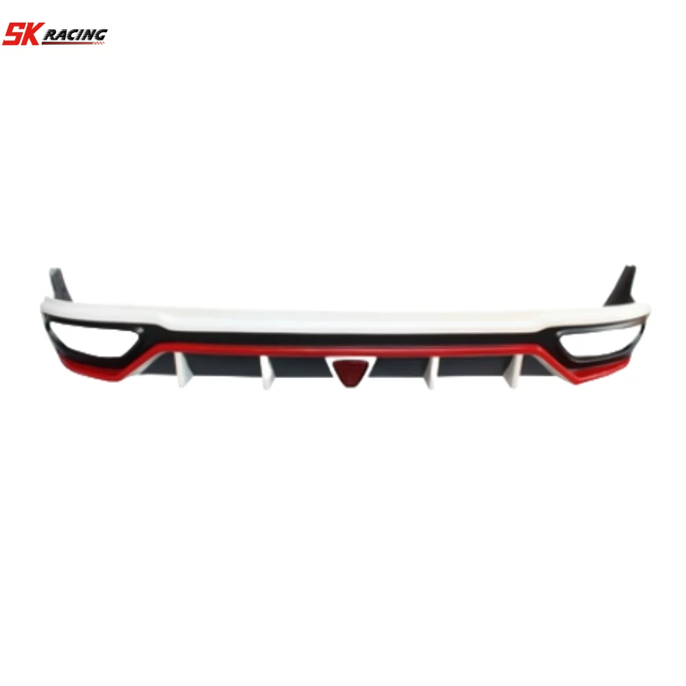 For Ford Mondeo Fusion 2019 ABS Rear Bumper Diffuser Spoiler Lip Body Kit