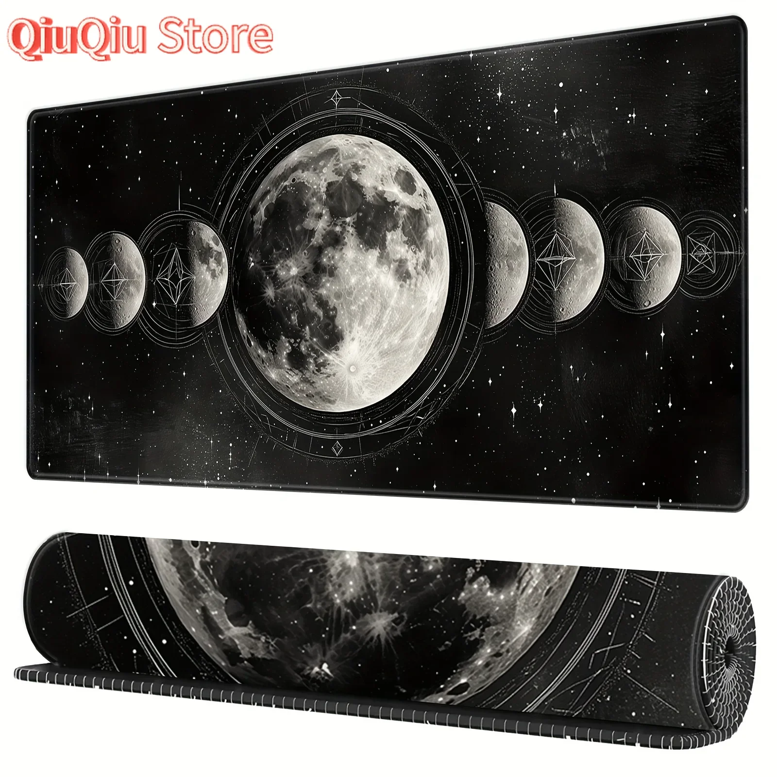 

Большой игровой коврик для мыши Moon 900x400, настольный коврик для клавиатуры и мыши, прочные офисные и игровые аксессуары, защитный коврик для клавиатуры