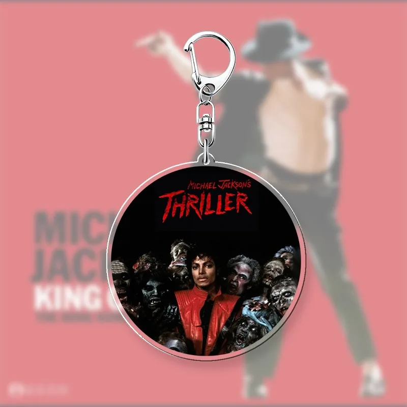 Double-sided Acrylic Keychain, Michael Jackson Pendant