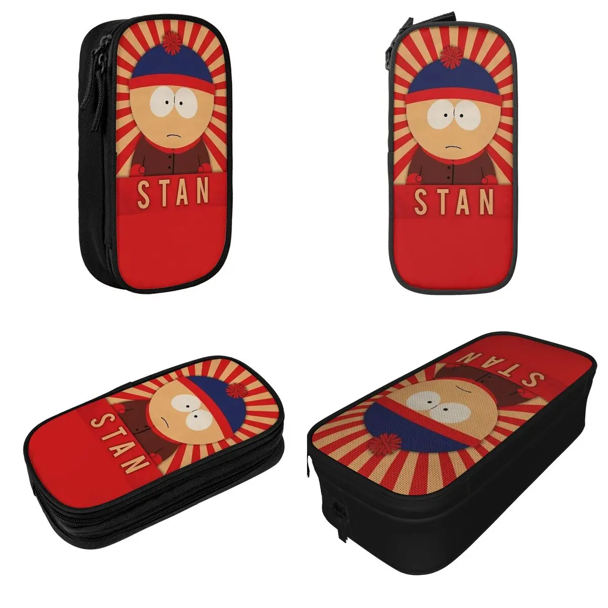 SouthsPark Stan Pencil Cases Lovely Cartoon Pen Bags for Student Big Capacity Students School Gift Pencil Box