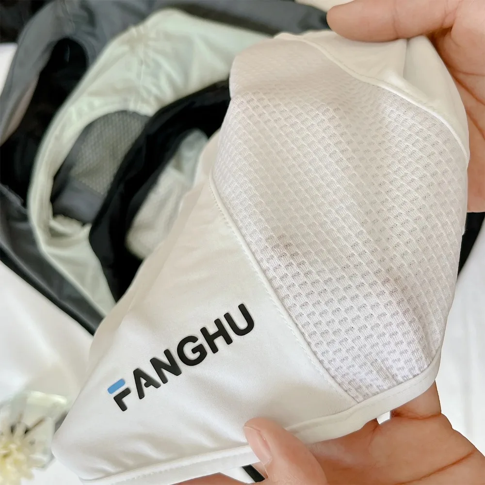 UV Protection Ice Silk Mask Sun Proof Bib Solid Color Face Cover Face Shield Summer Face Scarves Sunscreen Face Scarf Riding image 6