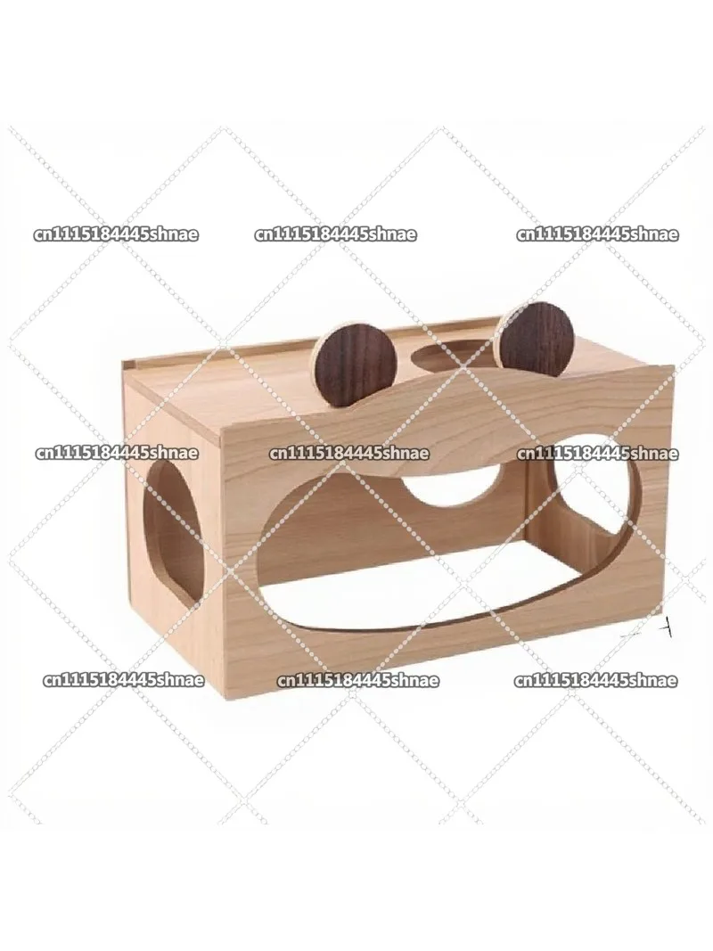 Wooden Hamster Tunnel Golden Hamster Waterproof Connectable Tunnel Cute Small Pet Tube Small Animals Hamsters Hideout