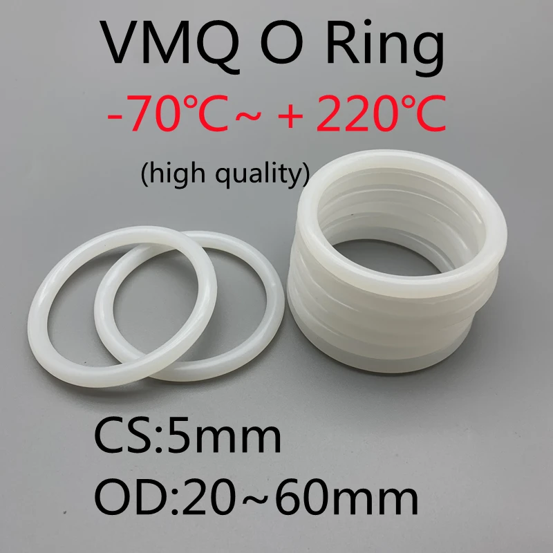 20 pz Silicone O Ring Rondella di Tenuta Rosso VMQ O-ring guarnizioni idrauliche Resistente All\'olio Ad Alta Temperatura Oring Assortimento Kit CS5