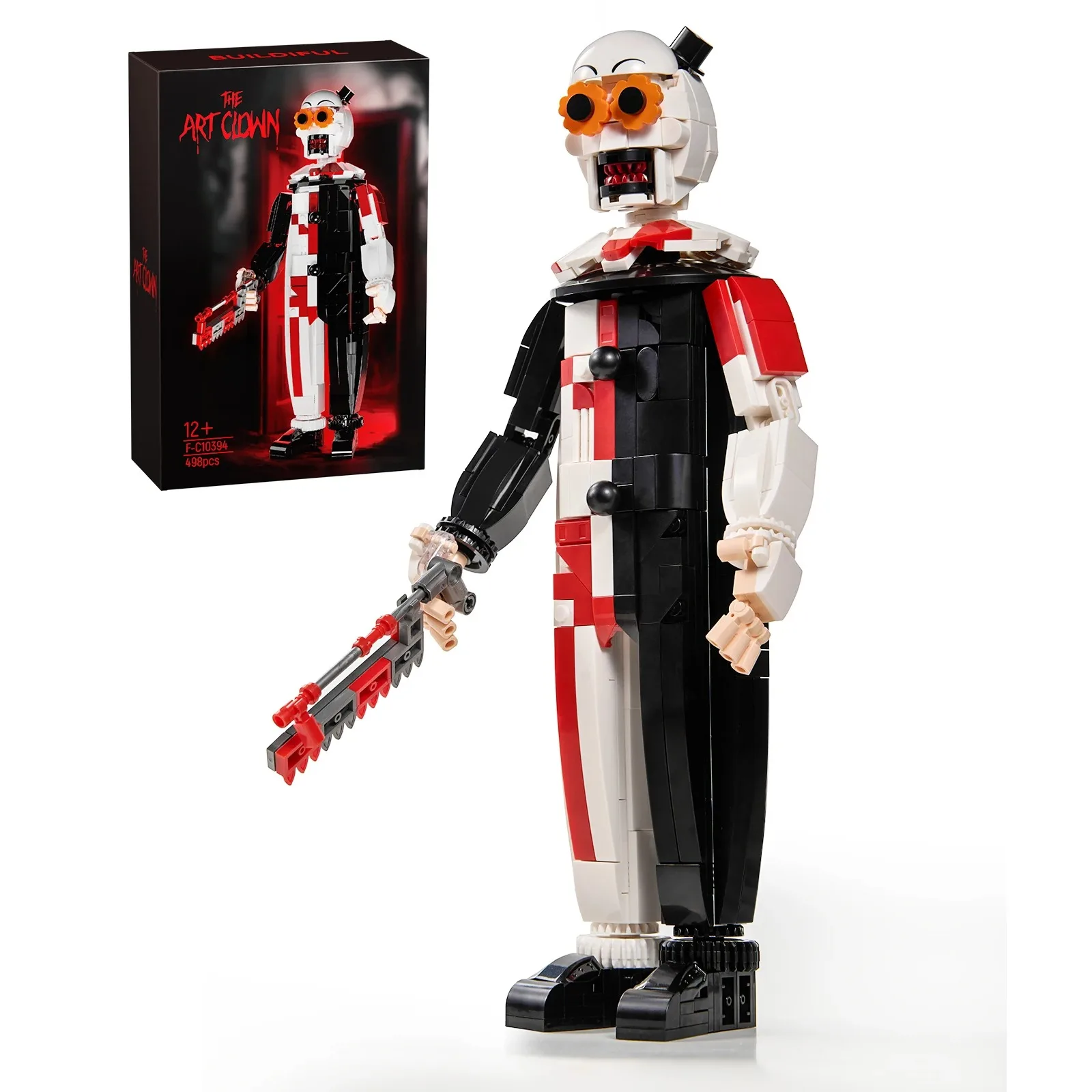 

Набор строительных блоков Art the Clown, фигурка головы ужасов, кирпичи, игрушки, декор ужасов, подарки на Хэллоуин для девочек и мальчиков