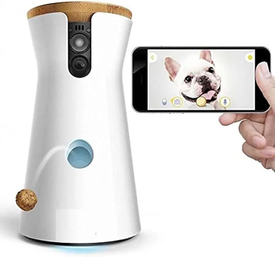 NEW Dog Camera Treat Tossing, Full HD WIFI Pet Camera and 2 Way Audio, Designed for Dogs, Compatible