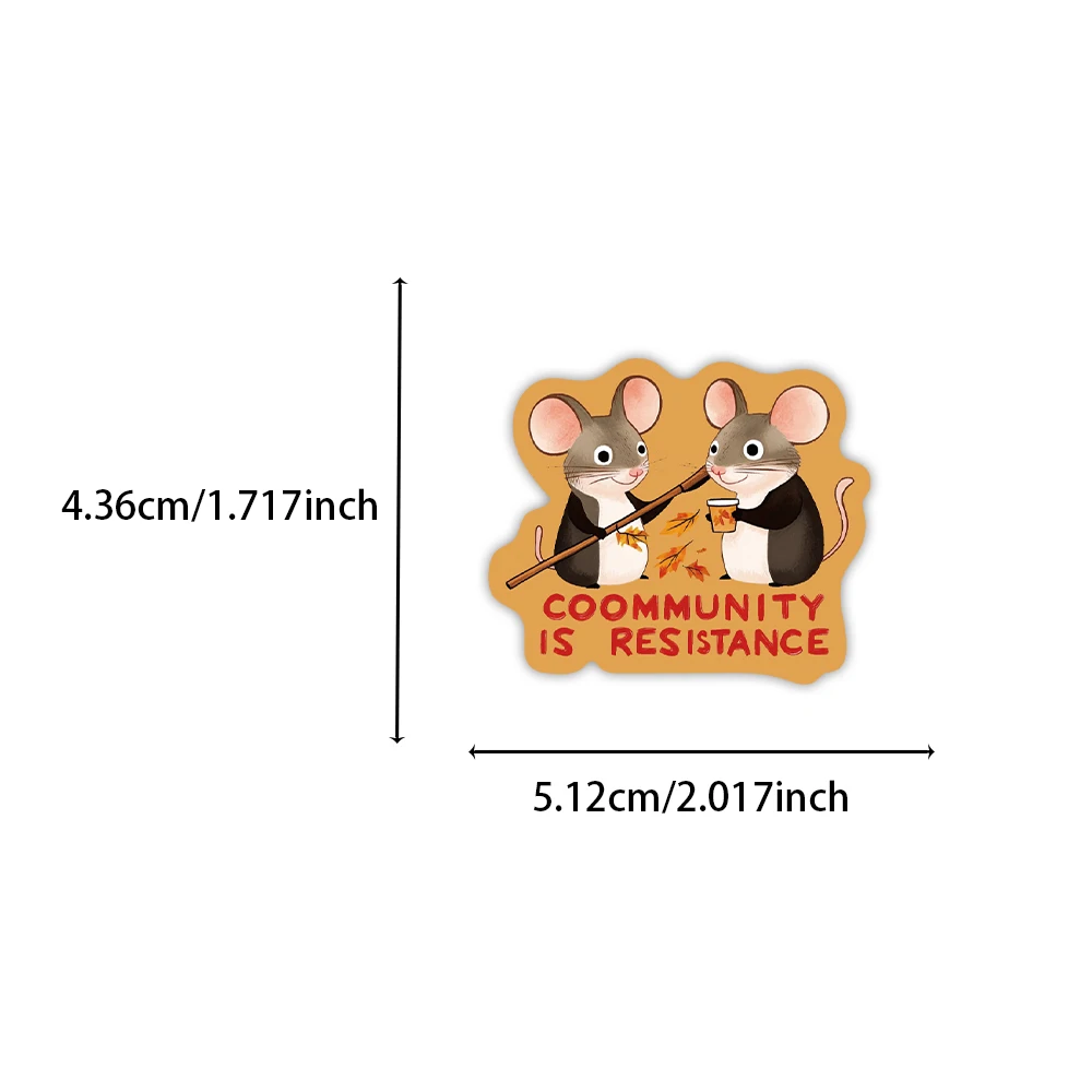 50PCS Cartoon Dopamine Inspirational Stickers Decorative Water Cups Guitar DIY Phone Case Luggage Laptop Waterproof Toy Stickers