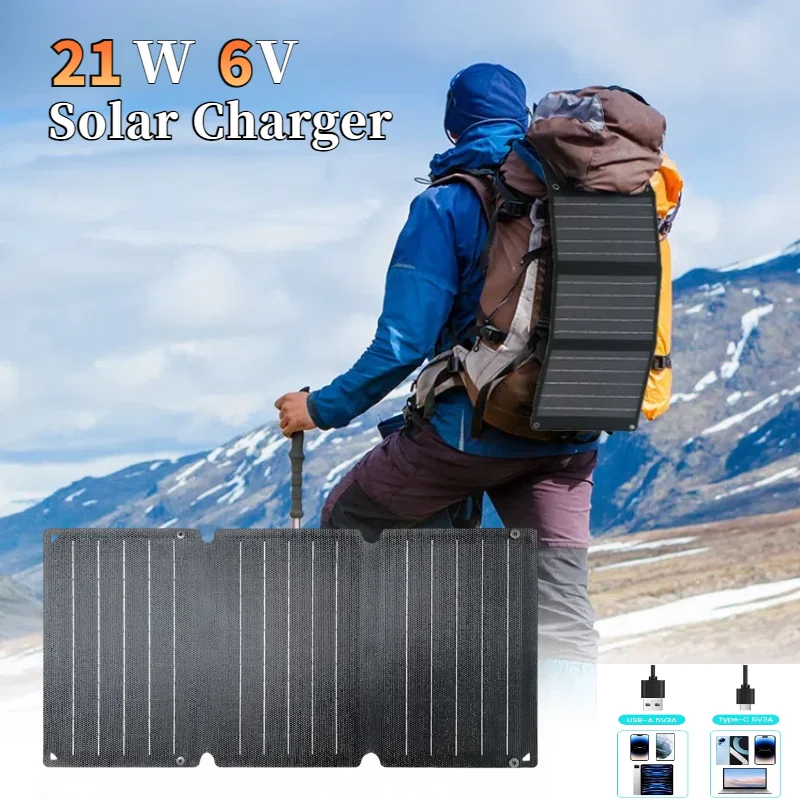 ETFE 21W 36W 54W Solar Panel 22% high efficiency photoelectric conversion efficiency Portable Soalr Charge for Camping Hiking