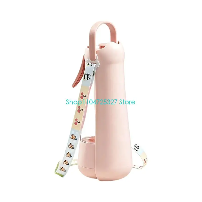 D8KF Washable Dog Drink Bottle with Cup Section, Portable Drink and Container for Daily Use, Park Time, and Travel