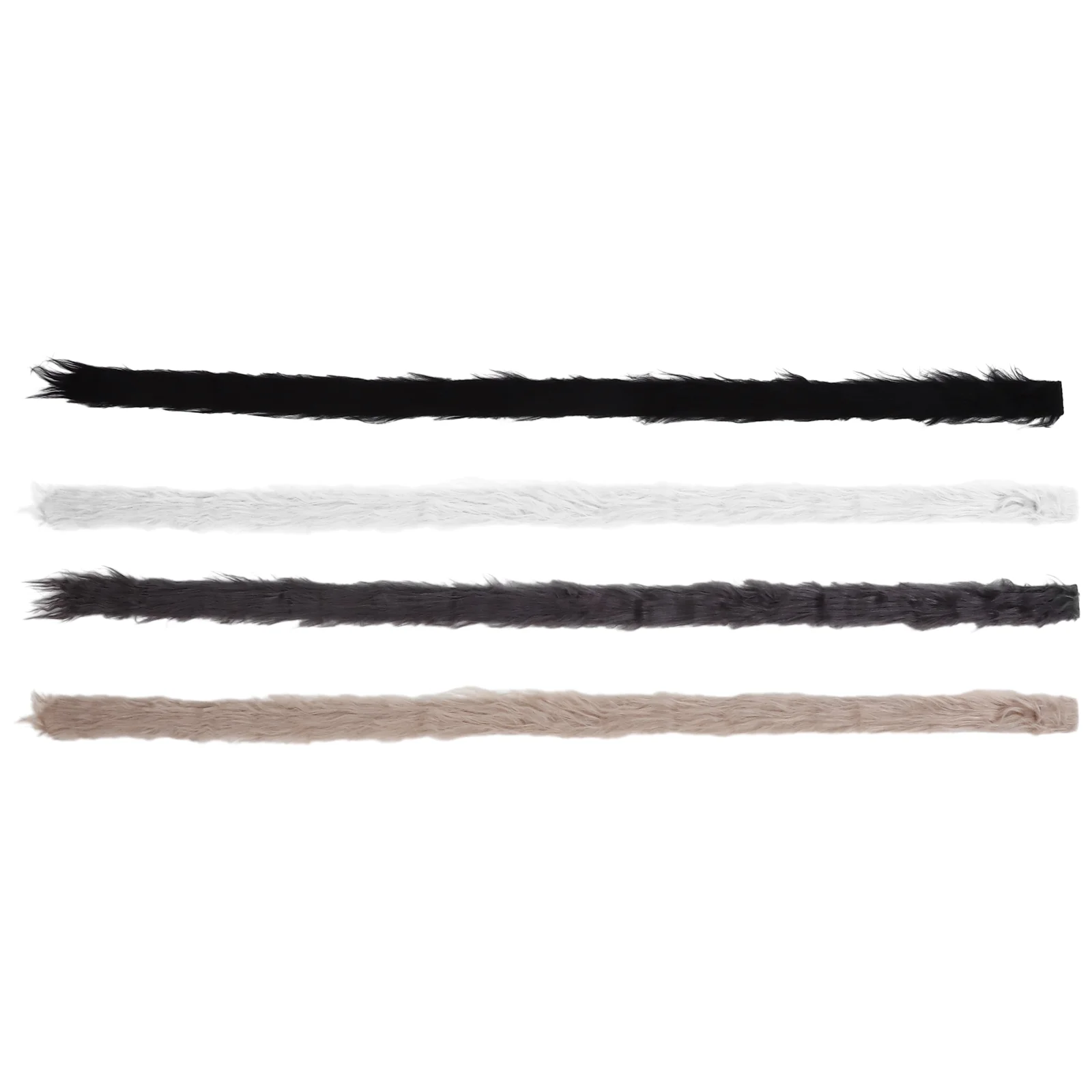 

Artificial Beard Simulation Fur Fabric DIY Hat Ribbon Home Decor Faux Stripe Green Garland