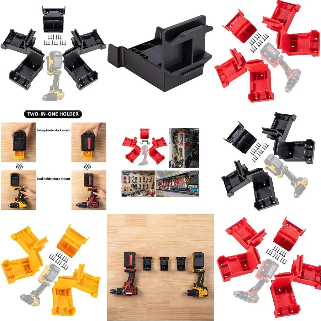 

5шт -портативный базовый кронштейн для батареи для батареи для 18 В/20 В аккумулятор аккумулятор аккумулятор