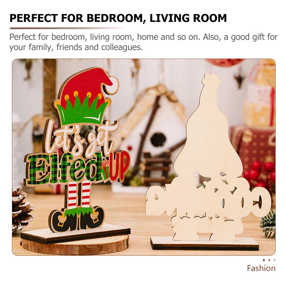 

Wooden Ornaments Christmas Hotel Decor Desk Adornment Vintage Decorative Items Shop Holiday Decorations for Home Party Table
