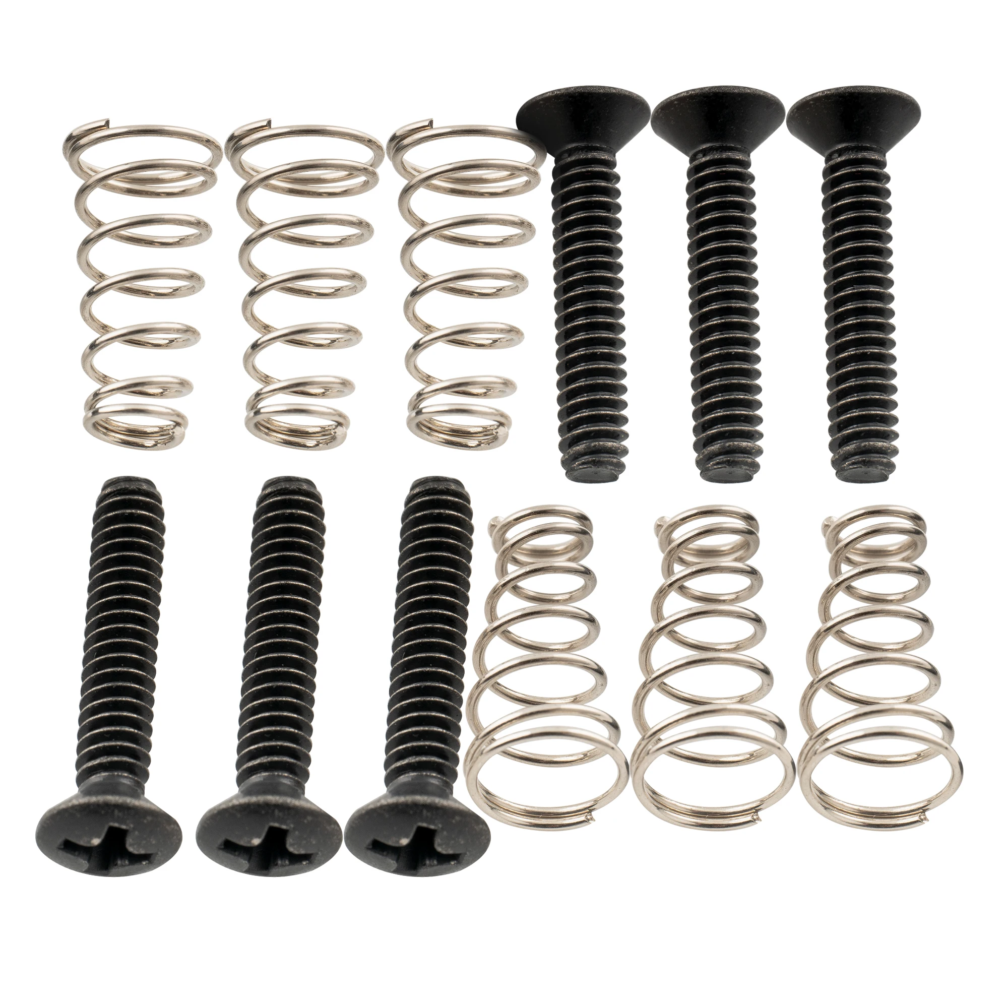 Musiclily Ultra UNC#6-32X3/4 Inch Stainless Steel Single Coil Pickup Screws Springs Set for USA/Mexico Fender ST (Set of 6)