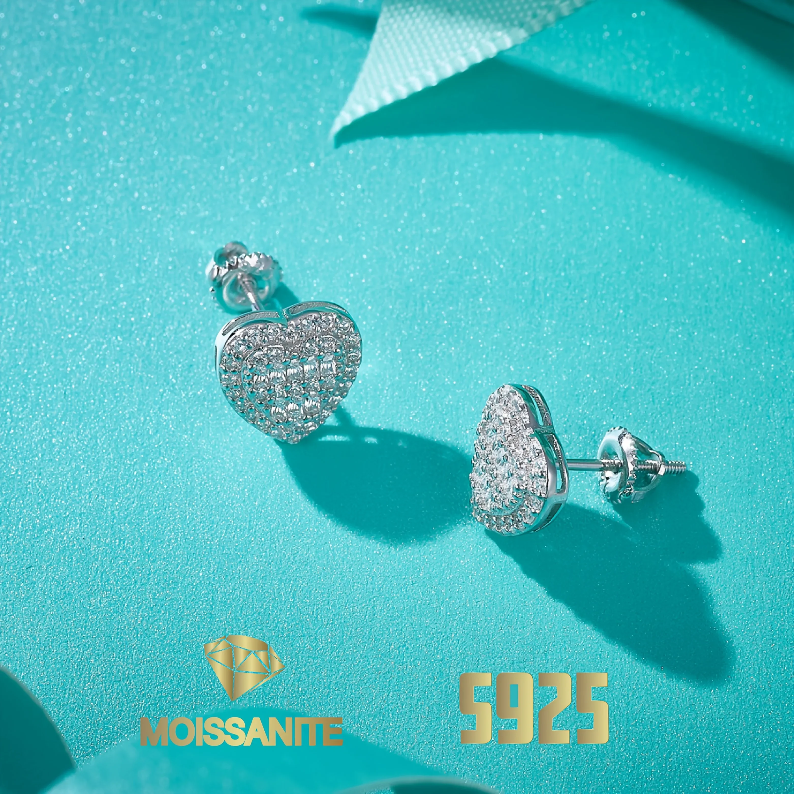 

Полные серьги Moissiante, серьги-гвоздики в форме сердца, женские серьги с муассанитом, серьги из стерлингового серебра 925 пробы, сертификат Gra, новинка 2025 г.