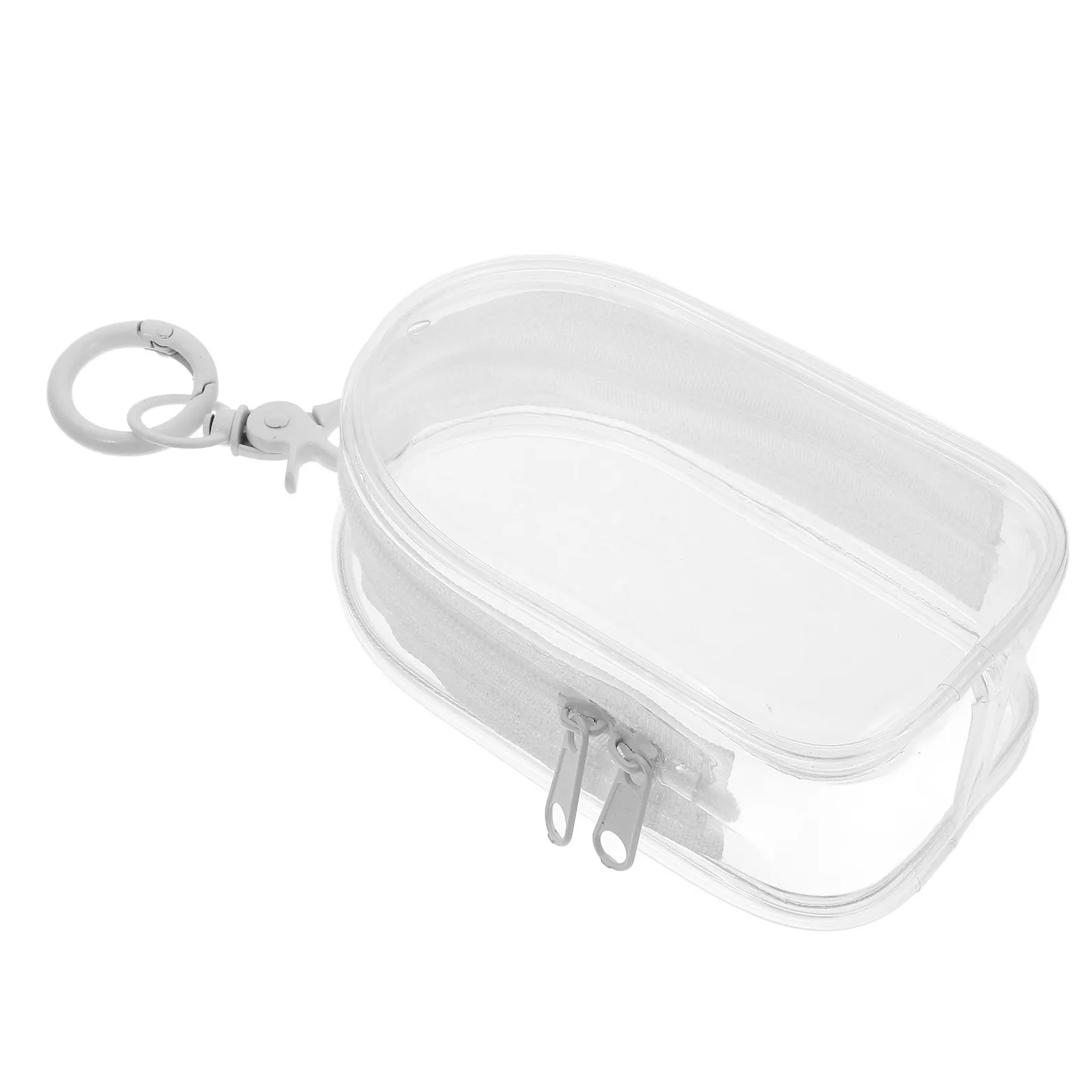

Transparent PVC Zipper Display Bag Keychain Portable Figure Case Small Clear Storage Pouch for Collectors Figures Travel