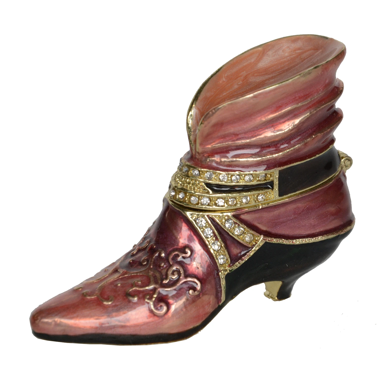 Mid Heel Shoe Shape Trinket Box Metal Jewelry Container Ring Earring Necklace Holder  Vintage Decoration Novelty Gift for Her