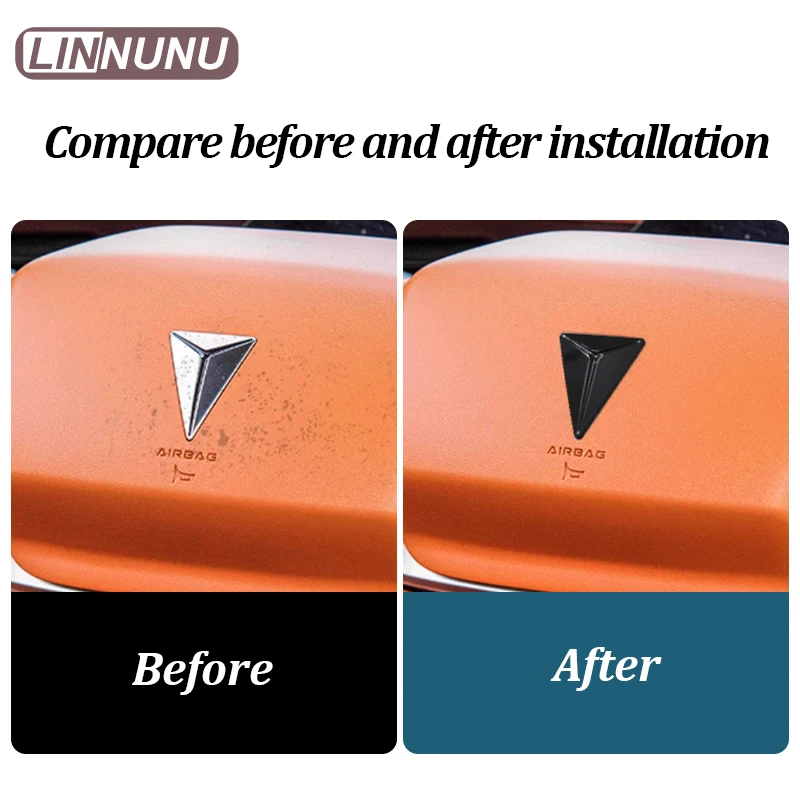 Linnunu Fit for Deepal S07 L07 Sl03 Car Personalized Emblem Front Logo Steering Wheel Emblem Front and Rear Emblem Decorative Accessories Exquisite