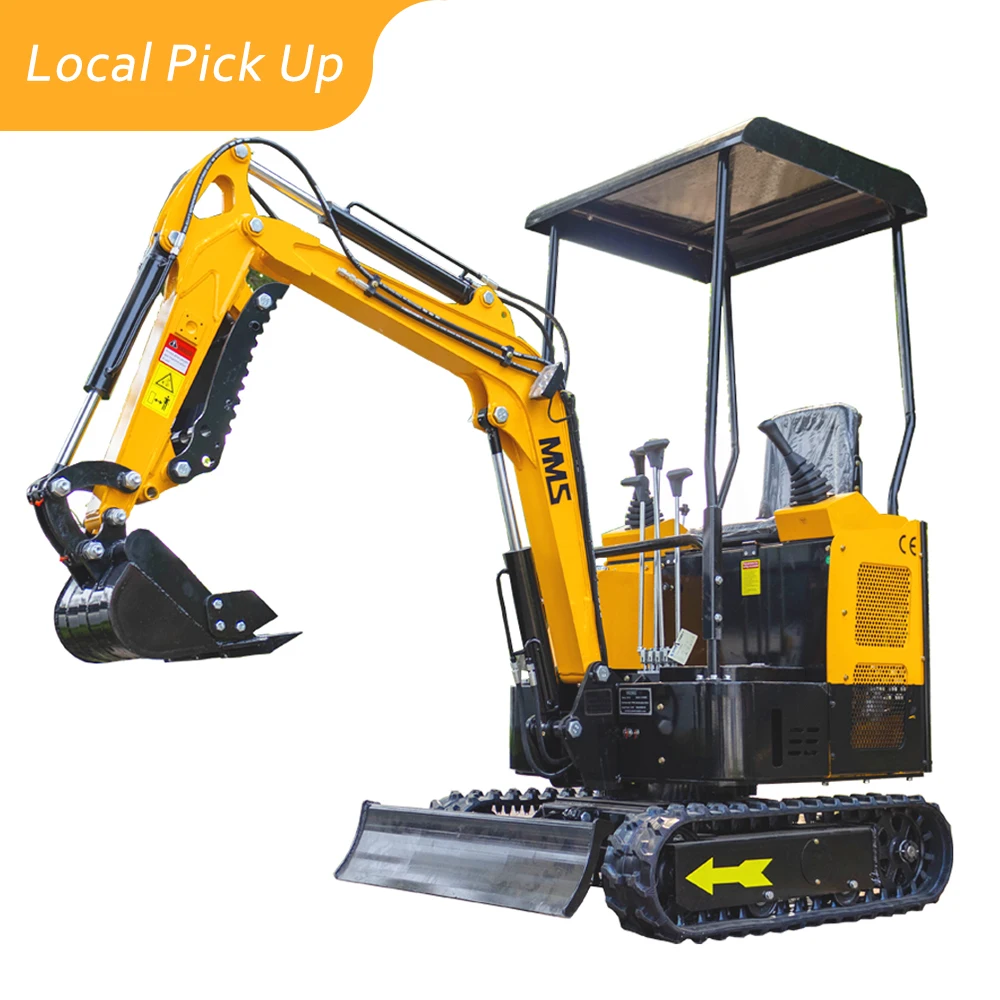 USA Local Pick Up Mini Excavators 1.5 ton Mini Hydraulic Agricultural Digger for Garden Farm 1500 kg with Crawler