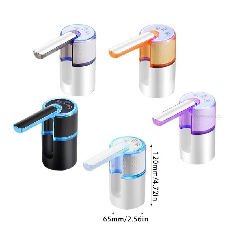 Dispensador agua 27RB con manguera extraíble para bomba recargable USB para usar en hogar
