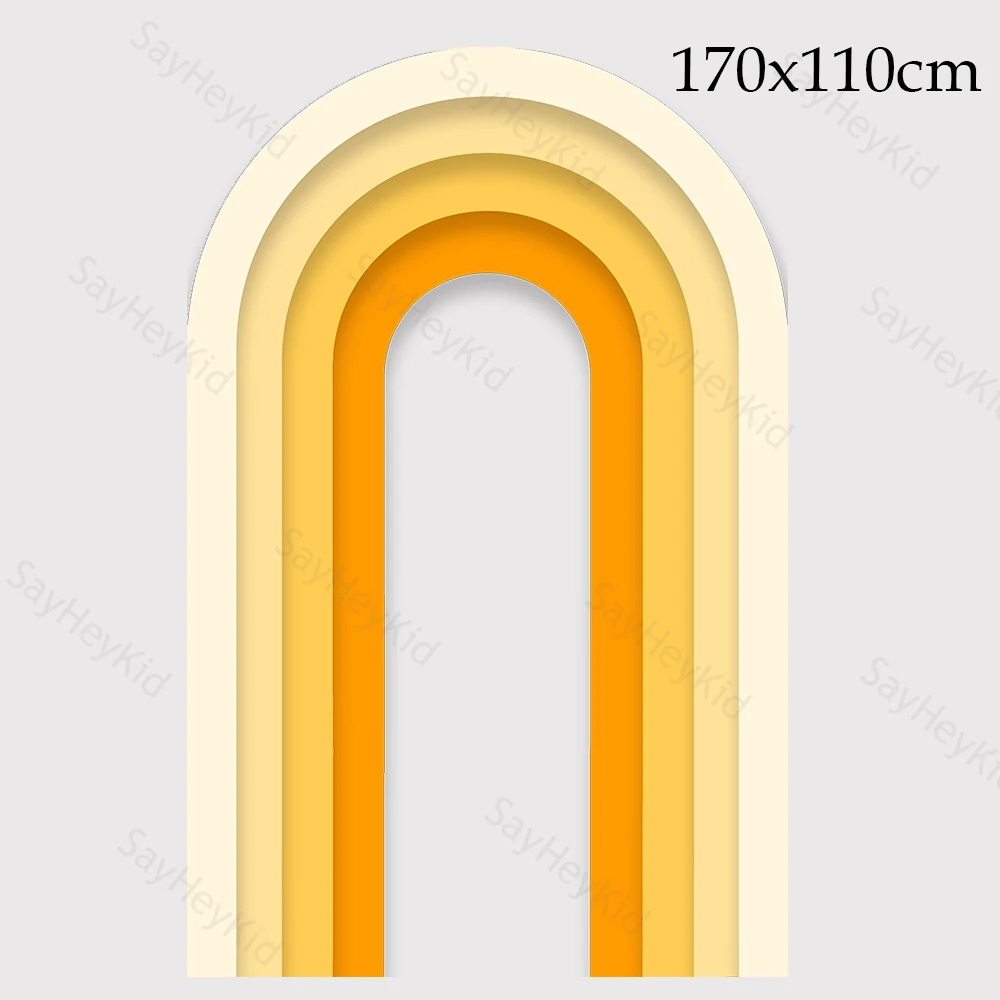 67 inch grote boog kartonnen uitsparingen kleurrijke gradiënt achtergrond voor baby shower verjaardag bruiloft decor uitsparingen foto prop