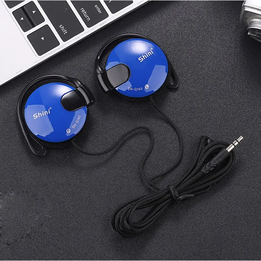 For Phone Wired Earpiece 3.5mm Sport Headset Earphone Headphone Ear Hook