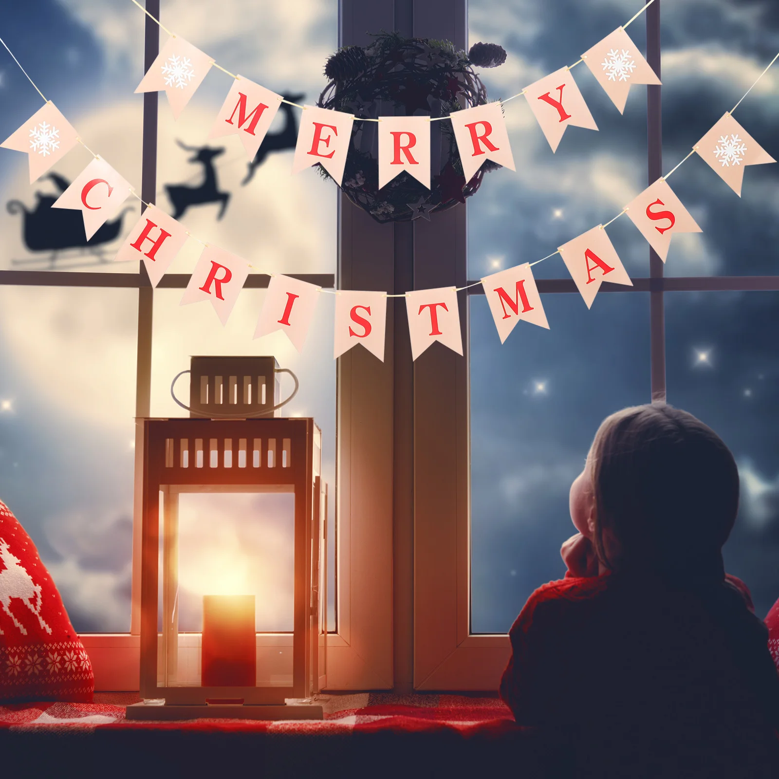 مجموعتان من لافتات عيد الميلاد المزخرفة لعيد الميلاد المجيد المعلقة، لافتة لوازم حفلات عيد الميلاد، كابينة تصوير، لافتة ديكور للحائط #4