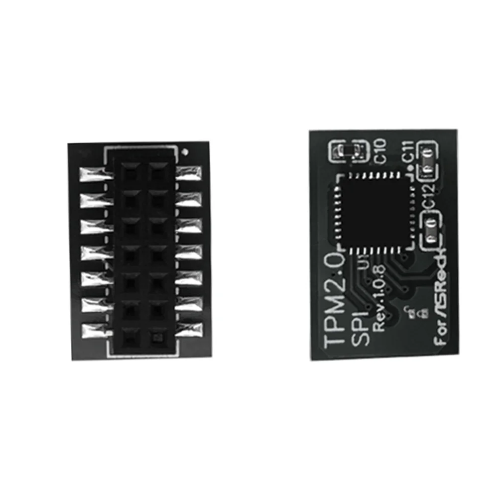 Tpm 2.0 Encryptie Beveiligingsmodule Remote Card 14 Pin Spi Tpm2.0 Beveiligingsmodule Voor Asrock Moederbord