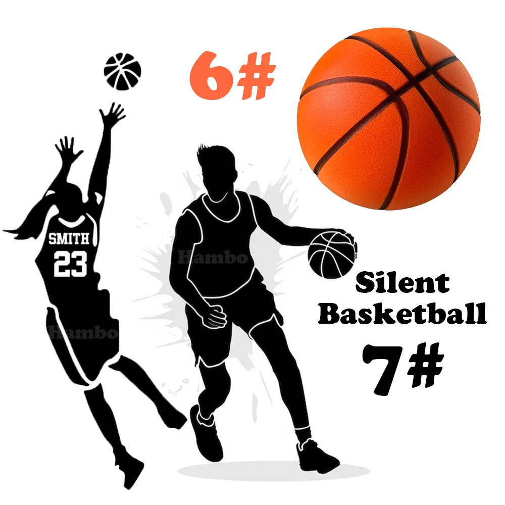 كرة سلة نسائية صامتة مقاس 6 #   كرة سلة للفتيات بدون هواء مقاس 7، كرة صامتة للتدريب الداخلي، كرة كذاب كتم الصوت