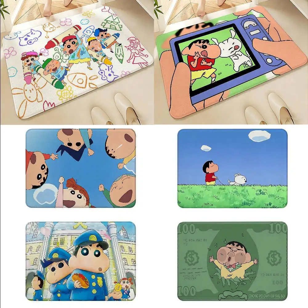 TV C-Crayon Shin-chan Floor Mats Home Laundry Rug Carpet For Living Room Decor Lounge Area Anti-slip Foot Mat Entrance Doormat