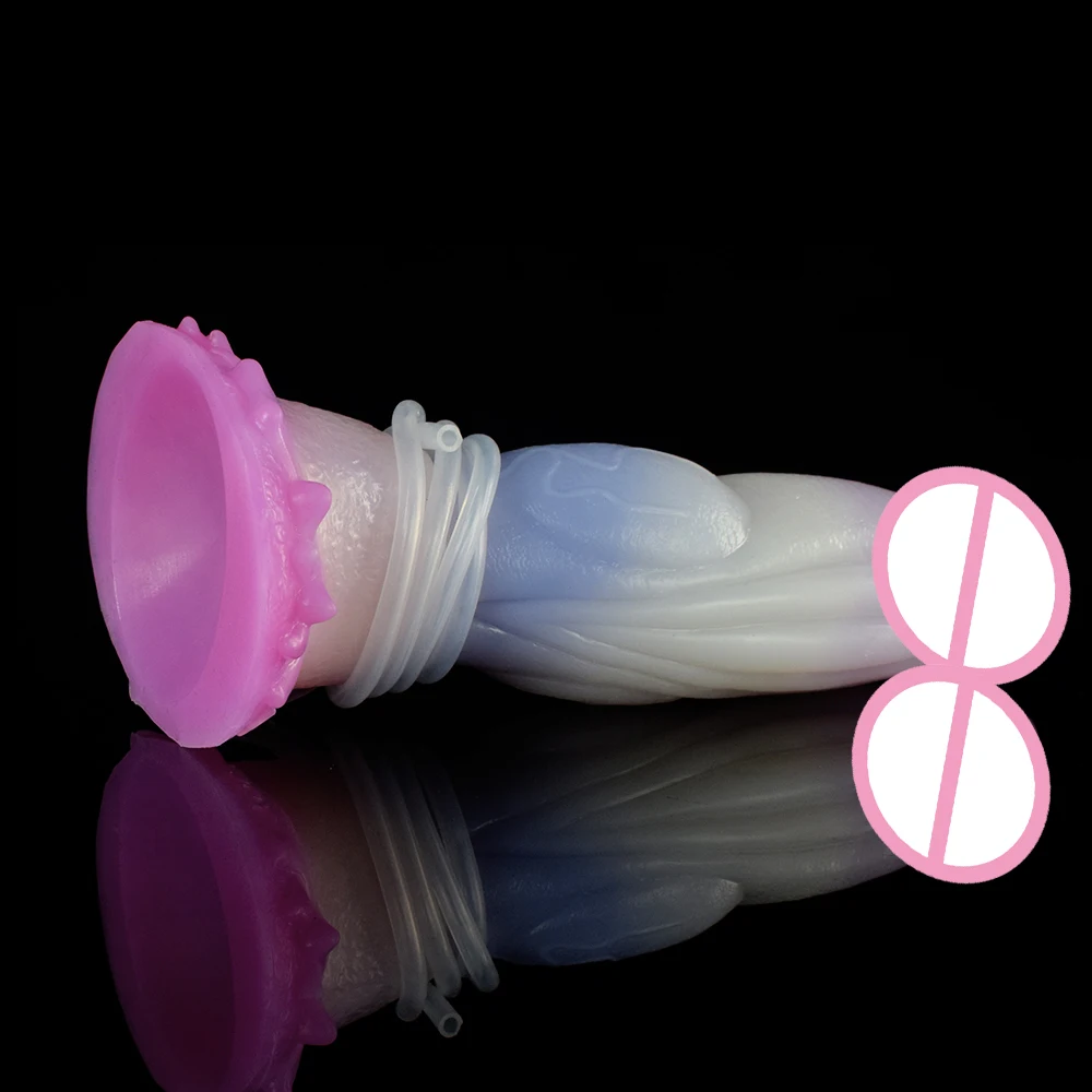 SMMQ لعبة شرجية واقعية مع وظيفة التدفق الوحش دسار لينة سيليكون كبير الديك تدليك البروستاتا منتجات للبالغين #4