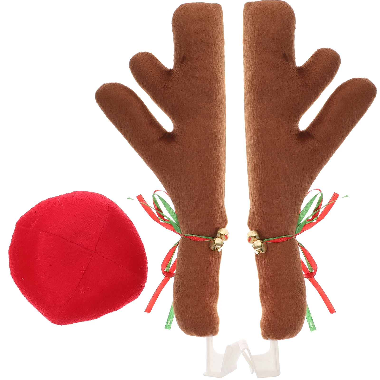 

1 set Brown Automotive Accessories Christmas Car Decor Reindeer Antlers for Halloween Decorations For Holiday Gifts