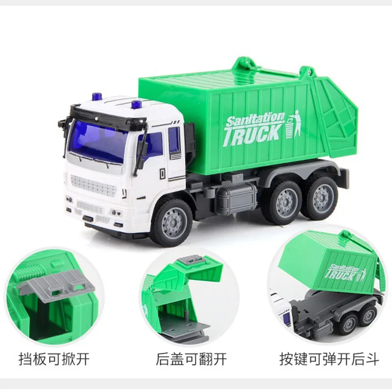 Children's Large Sprinkler Cars Toy Set Can Spray Garbage Truck Sweeping City Sanitation Truck Fireman Boys Toys Educational Toy