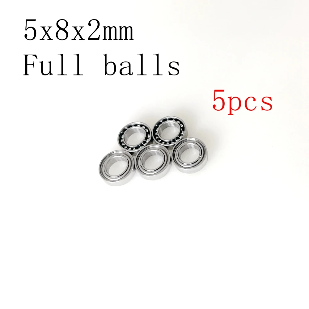 5pcs Large Torque Stainless Bearings 5x8x2mm Full Balls For Implant Handpiece