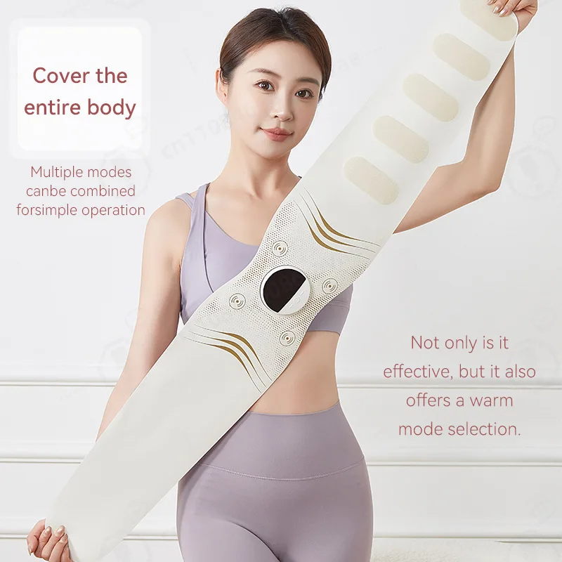 Intelligent EMS Microcurrent Waist Massage Belt, Heating Pulse Abdominal Kneading Massager for Body Shaping & Fitness