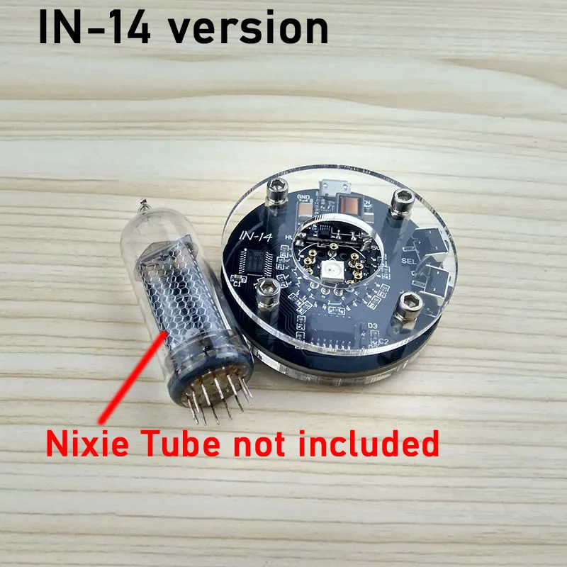 Single tube nixie clock FOR QS30-1 IN-12 IN-14 IN-18 QS18-12 QS27-1 IN-8 IN-8-2 Z568M Glow tube IN12 IN14 DIGITAL Nixie tube