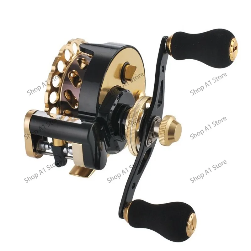 Automatic Wire Arrangement Metal Fishing Reel,Micro-Lead Spool Wheel with Force Relief Valve,Smooth Rotation Sea Fishing Line