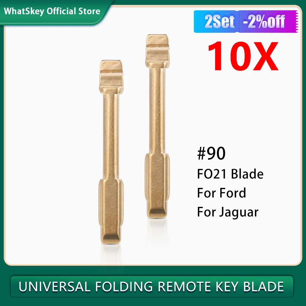 10Pcs/Lot NO.90 LISHI FO21 Car Remote Uncut Key Blade #90 For Ford Focus Mondeo Jaguar XJ8 KD VVDI Flip Key Blade Replacement