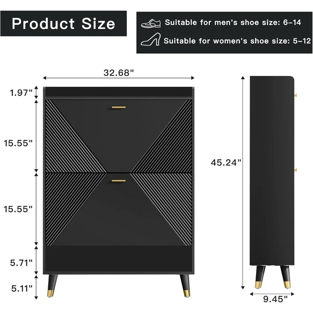 Armoire de Rangement pour Chaussures, Muni de Chaussures Mincettes et Autoportantes en Bois, Cubby et Etagère