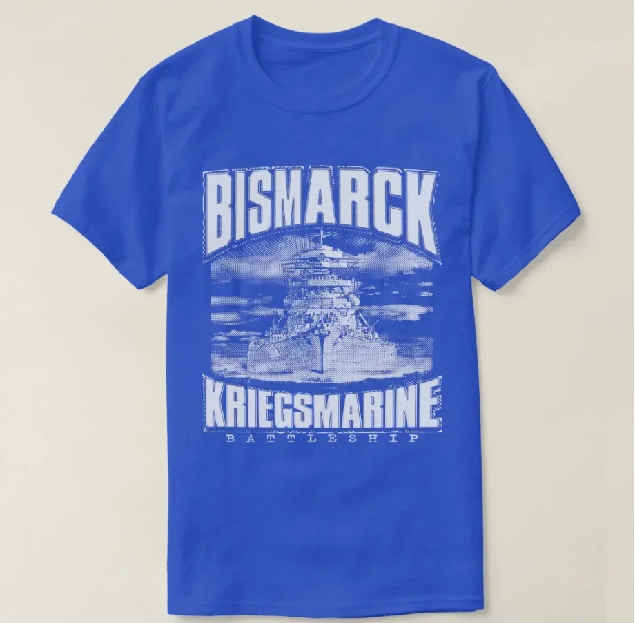 heavyweight style streetwear fashion vintage Summer Male Hot Sale 2 German Navy Otto Von Bismarck Men -Shirt harajuku