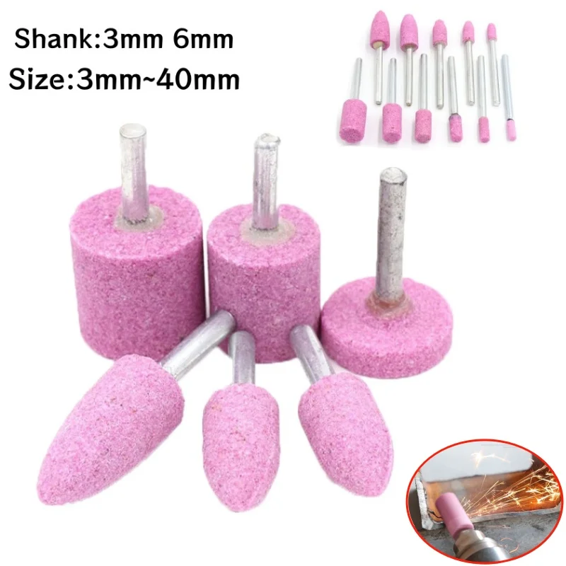 

2-20pcs Mounted Grinding Stone Head Abrasive Polishing-Wheel Bits 3mm/6mm Shank For Dremel Grinder Drill Power Tool Accessories