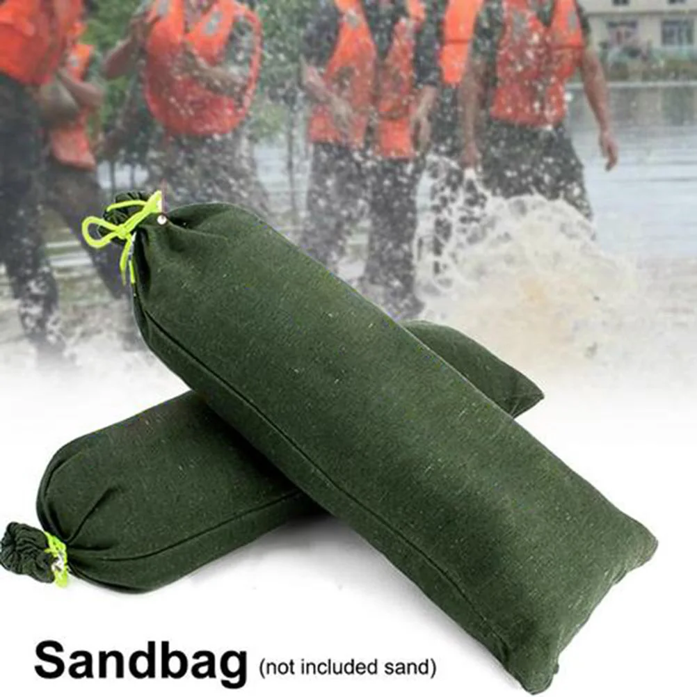30x70cm Verstärkte Hochwasser-Sandsäcke mit Kordelzug, Wasserresistente Schwerlast-Sandsäcke für Hochwasserschutz, Verstärkte Hochwasser-Sandsäcke
