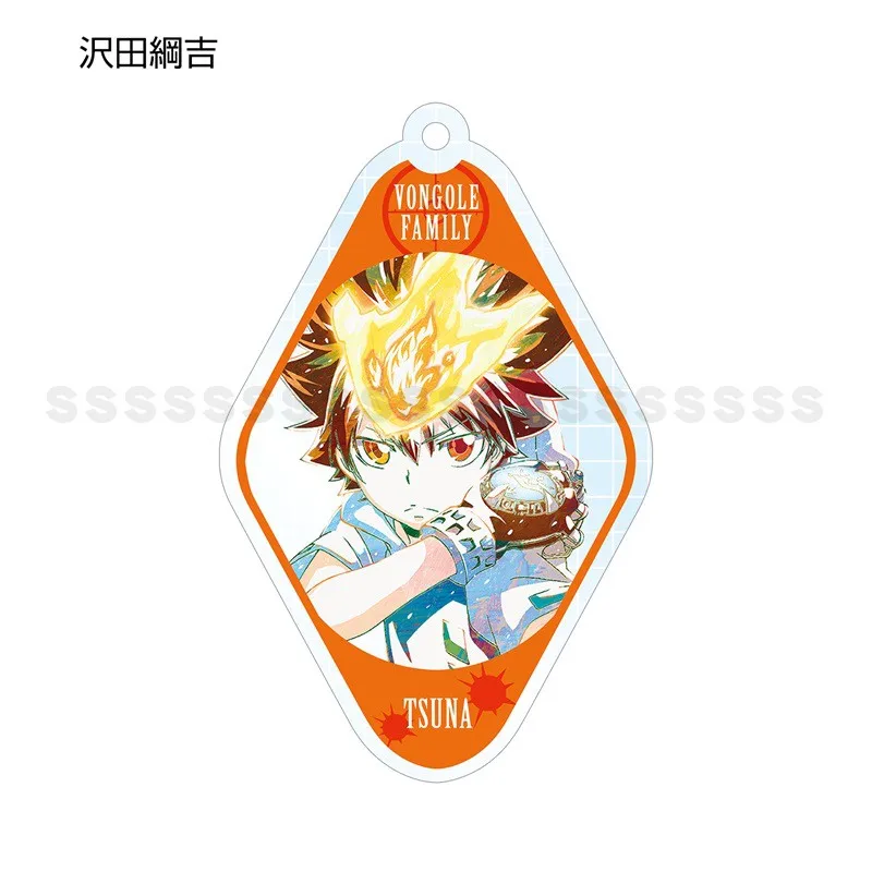 Anime Acrylic Keyring Doll Ryohei Gokudera Hibari Tsuna Mukuro Yamamoto Squalo Keychain Pendant for Gift