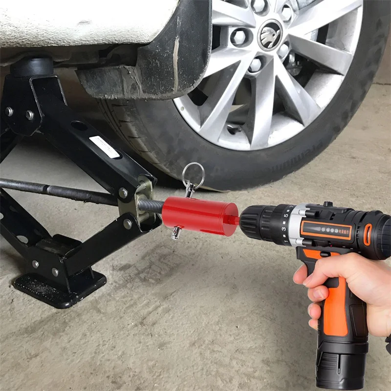 

【L】1in Jack Drive Shaft Adapter for Trailer Use with 12 or 38 Drill Easy Install Durable Trailer Jack Tool Accessory
