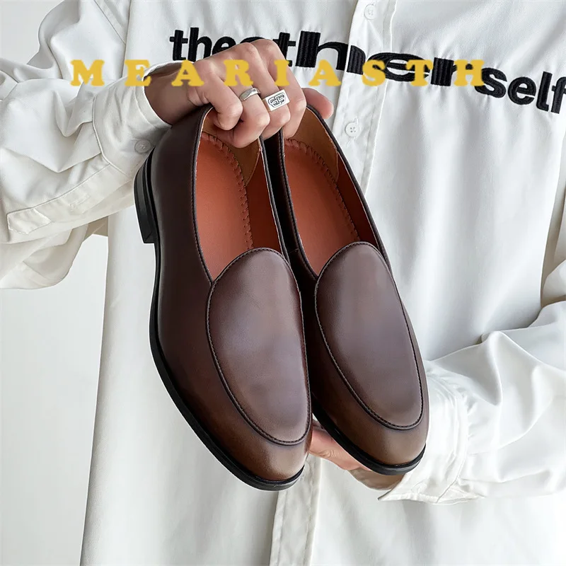 

Loafers Wedding Men Shoes Solid Color Fashion Driving Shoes Business Casual Party Daily Versatile Simple Classic Dress Shoes