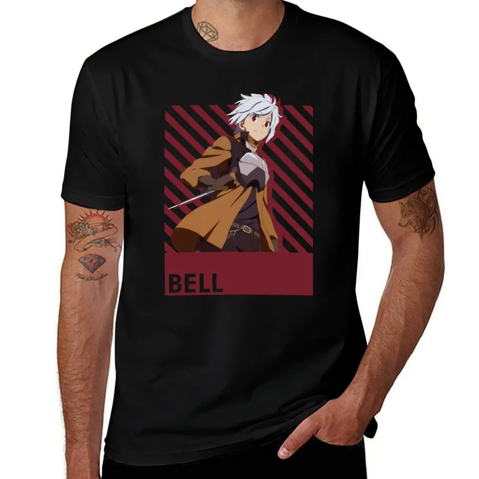 

Cranel man graphic shirts printed t Bell for man Typography shirt shirts 5 t T-Shirt t T-Shirt - white man for - pack DanMachi